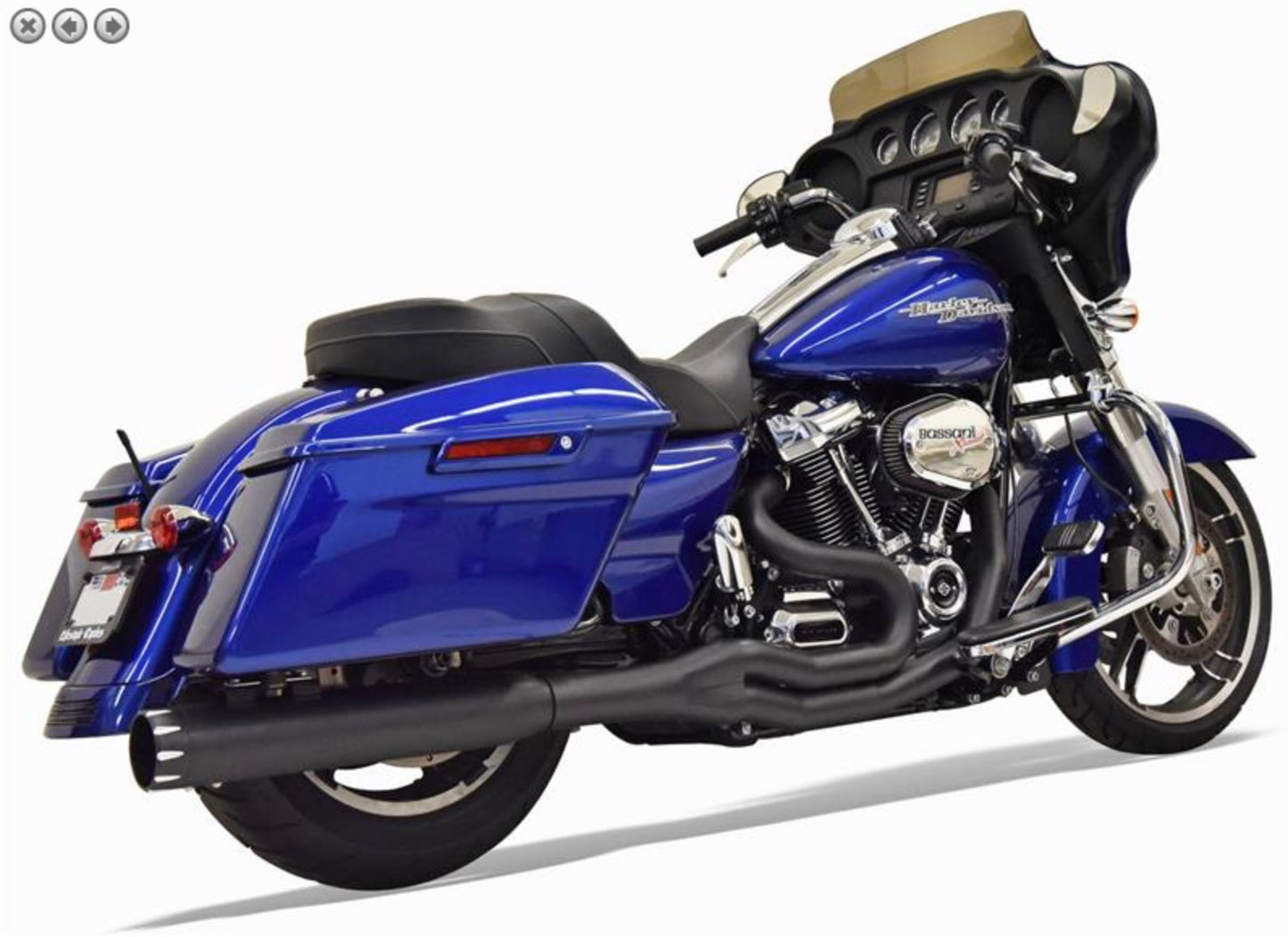 Bassani 2:1 High Horsepower w/ 4" Straight Muffler - Black (17-25 Touring) (Non-CA Compliant)