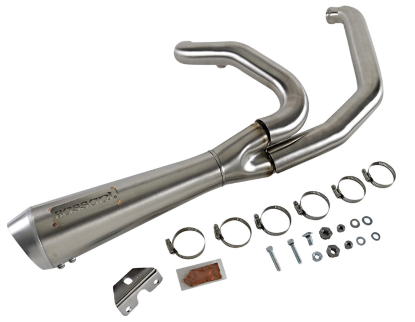 Bassani Road Rage 2:1 Short System - Stainless (M8 Touring) (Non-CA Compliant)