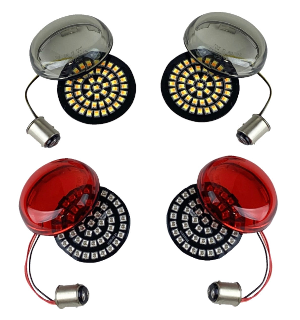 Custom Dynamics Genesis® 4 LED Front & Rear Turn Signal Kit (Softail)