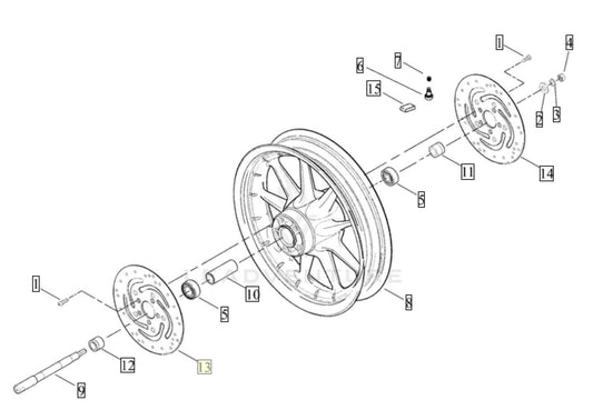 Harley-Davidson Left Front Brake Disc 44156-00 (00-07 Touring)