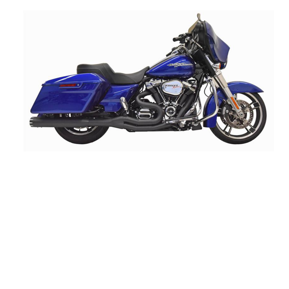 Bassani 2:1 High Horsepower w/ 4" Straight Muffler - Black (17-25 Touring) (Non-CA Compliant)