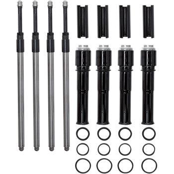S&S Cycle Quickee Adjustable Pushrod Kit - Gloss Black (M8)