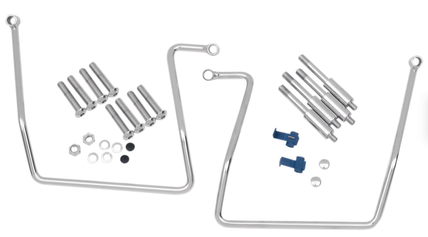 Saddlebag Support Brackets - Chrome (91-17 Dyna)